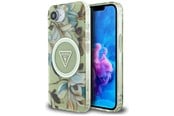 Handys - Cover & Cases - GUESS IML Metal Glitter Flowers Triangle MagSafe iPhone 16e Case - Green - 3666339454807