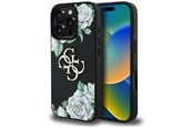 Handys - Cover & Cases - GUESS Grained Roses Big 4G logo case for iPhone 16 Pro Max - black - 3666339426958