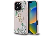 Handys - Cover & Cases - GUESS Grained Roses Big 4G logo iPhone 16 Pro Max case - pink - 3666339427108
