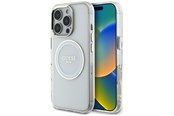 Handys - Cover & Cases - GUESS IML Metal Colored Circle Classic Logo MagSafe case for iPhone 16 Pro - white - 3666339428891