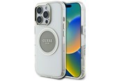Handys - Cover & Cases - GUESS IML Metal Colored Circle Classic Logo MagSafe case for iPhone 16 Pro Max - gray - 3666339428754