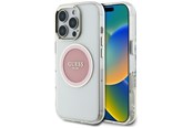 Handys - Cover & Cases - GUESS IML Metal Colored Circle Classic Logo MagSafe iPhone 16 Pro Case - Pink - 3666339428594