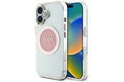 Handys - Cover & Cases - GUESS IML Metal Colored Circle Classic Logo MagSafe iPhone 16 Case - Pink - 3666339428570