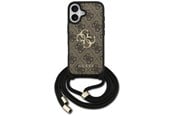 Handys - Cover & Cases - GUESS 4G Big Logo Cord Stap Crossbody Case for iPhone 17 - Brown - 3666339526771