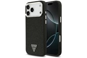 Handys - Cover & Cases - GUESS Glitter Triangle Logo MagSafe Case for iPhone 17 Pro Max - Black - 3666339516826