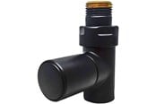 Handtuchheizkörper und Zubehör - Kriss Zylinder-Ventilsatz, 1/2'', gleichlaufend, schwarz - KV3006S