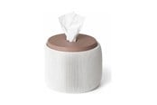 Einrichtung - Simiu - Tiseo - Toilettenpapierhalter - Weiß-Marmor/lehmbrun - 5714255019643