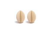 Einrichtung - Simiu - Weihnachtsanhänger - 6 cm - Oval - Beige - 2er-Pack - 5714255018974