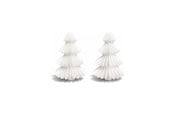 Einrichtung - Simiu - Weihnachtsanhänger - 6 cm - Tannenbaum - Seidenweiß - 2er-Pack - 5714255019049