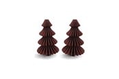 Einrichtung - Simiu - Weihnachtsanhänger - 6 cm - Tannenbaum - Bordeauxrot - 2er-Pack - 5714255019063