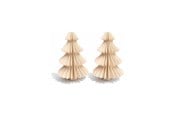 Einrichtung - Simiu - Weihnachtsanhänger - 6 cm - Tannenbaum - Beige - 2er-Pack - 5714255019056
