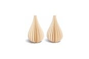 Einrichtung - Simiu - Weihnachtsanhänger - 6 cm - Tropfen - Beige - 2er-Pack - 5714255018936