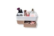 Einrichtung - Simiu - Drawia - Make-up-Aufbewahrung - Weißmarmor/Lehmbraun - 5714255019575