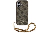 Handys - Cover & Cases - GUESS 4G Strap Triangle Logo MagSafe case for iPhone 17 - brown - 3666339526504