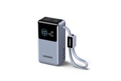 Powerbank (Akku) - UGREEN Nexode Power Bank 55W - 2 Ports - Built-in USB-C Cable - Space Gray - 10000 mAh - 75701B