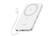 Powerbank (Akku) - UGREEN MagFlow Air 30W Magnetic Wireless Power Bank with built-in USB-C cable - White - 10000 mAh - 75983B