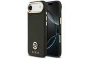 Handys - Cover & Cases - GUESS Grained Strass Logo MagSafe case for iPhone Air - black - 3666339529758