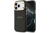 Handys - Cover & Cases - GUESS Peony Hot Stamp MagSafe Case for iPhone 17 Pro - Black - 3666339519698