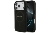 Handys - Cover & Cases - GUESS Saffiano Classic Logo MagSafe Case for iPhone 17 Pro - Black - 3666339492397