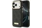 Handys - Cover & Cases - GUESS 4G Logo Plate MagSafe Case for iPhone 17 Pro - Black - 3666339489748