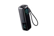 Powerbank (Akku) - Joyroom PODIX PR70 240W Power Bank with Two Built-in USB-C Cables & Two Displays- Gray - 25000 mAh - PR70