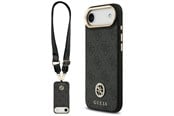 Handys - Cover & Cases - GUESS 4G Strass Logo & Big Strap Metal Buttons MagSafe Case for iPhone Air - Black - 3666339550813