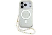 Handys - Cover & Cases - GUESS IML Glitter Pearl Strap MagSafe Case for iPhone 17 Pro - Clear - 3666339553326