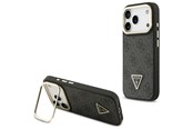 Handys - Cover & Cases - GUESS 4G PU Triangle Logo & Stand Camera Magsafe Case for iPhone 17 Pro - Black - 3666339534417