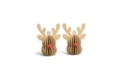 Einrichtung - Mumi3D Weihnachtsanhänger - Rentier - Beige - 9 cm - 2 Stk. - 5714255018608