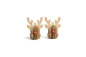 Einrichtung - Mumi3D Mini-Weihnachtsanhänger - Rentier - Beige - 6 cm - 2 Stk. - 5714255019209