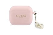 Handys - Anderes Zubehör - GUESS Silicone 4G Charm Case for AirPods Pro 3 Pink - 3666339574871
