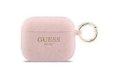 Handys - Anderes Zubehör - GUESS Silicone Glitter Ring Case for AirPods Pro 3 - Pink - 3666339577469