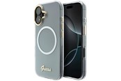 Handys - Cover & Cases - GUESS IML Gradient Script Metal MagSafe Case for iPhone 17 - White - 3666339588601