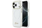 Handys - Cover & Cases - GUESS IML Gradient Script Metal MagSafe Case for iPhone 17 Pro Max - White - 3666339588632