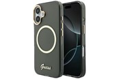 Handys - Cover & Cases - GUESS IML Script Metal MagSafe Case for iPhone 17 - Black - 3666339583002