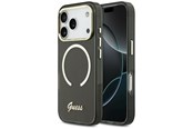 Handys - Cover & Cases - GUESS IML Script Metal MagSafe Case for iPhone 17 Pro - Black - 3666339583026