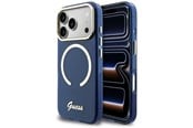 Handys - Cover & Cases - GUESS IML Script Metal MagSafe Case for iPhone 17 Pro - Blue - 3666339583828
