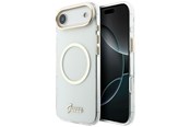 Handys - Cover & Cases - GUESS IML Script Metal MagSafe Case for iPhone Air - Clear - 3666339583491