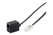 Netzwerk - Kabel - S-Impuls phone extension cable - 15 m - black - Schwarz - 15m - 70235-8/8