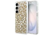 Handys - Cover & Cases - GUESS IML Leopard Print Triangle MagSafe Case for Samsung Galaxy S26 - Brown - 3666339613907