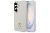 Handys - Cover & Cases - GUESS Rhinestone Round Logo MagSafe Case for Samsung Galaxy S26 - Beige - 3666339613426