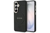 Handys - Cover & Cases - GUESS Saffiano Peony Embossed Ring MagSafe case for Samsung Galaxy S26 - black - 3666339613273