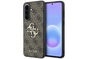 Handys - Cover & Cases - GUESS Leather 4G Metal Logo Case for Samsung Galaxy A57 5G - Brown - 3666339620981
