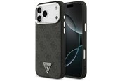 Handys - Cover & Cases - GUESS 4G Triangle Logo MagSafe Case for iPhone 17 Pro Max / 18 Pro Max - Black & Silver - 3666339682415