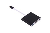 Display Kabel - SiGN Adapter USB-C to HDMI - USB-A - USB-C - Black - PC0849B