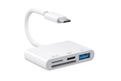USB-Hubs - SiGN 4-in-1 USB-C Adapter to USB-A / SD / TF / USB-C - White USB-Hubs - SN-4IN1-USB-C