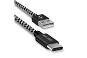 USB Kabel - SiGN Skin USB-C-Cable 2.4A - 12W - 0.25m - Black/White - SNCAB-C025M