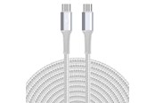 USB Kabel - SiGN USB-C to USB-C charging cable 60W/3A - 5m - White - SNCAB-CC5M