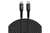 USB Kabel - SiGN USB-C to USB-C charging cable 60W/3A - 5m - Black - SNCAB-CC5M-B