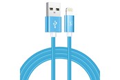 USB Kabel - SiGN USB to Lightning Cable - 2.1A - 2m - Nylon - Blue - SNCAB-LIGH2MBL